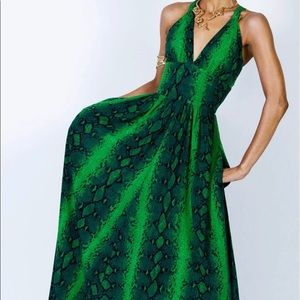 Trashy Diva green snake print maxi dress